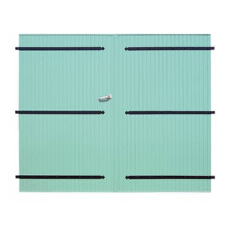 Porte de garage PVC 28 mm à 2 vantaux