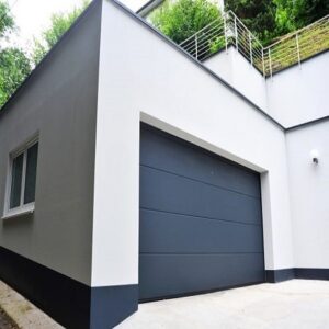 Porte de garage sectionnelle en acier isolé L500 cm x H225 cm