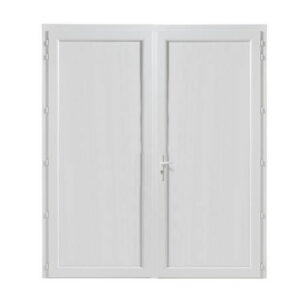 Porte de service PVC 2 vantaux ouverture à la française