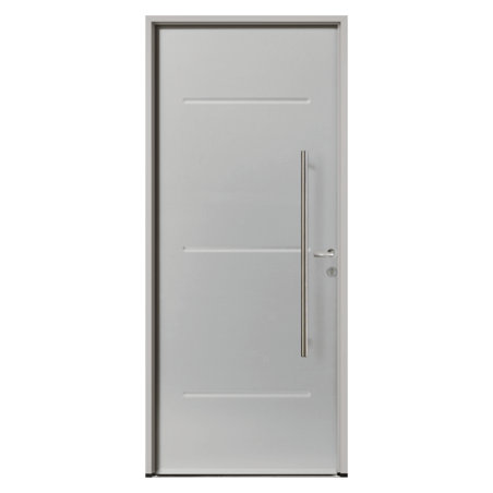 Porte d'entrée ACIER modèle GRAPHITE dimensions standard L 100 cm x H 215 cm