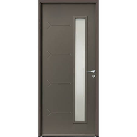 Porte d'entrée ACIER modèle NOVA dimensions standard L 100 cm x H 215 cm