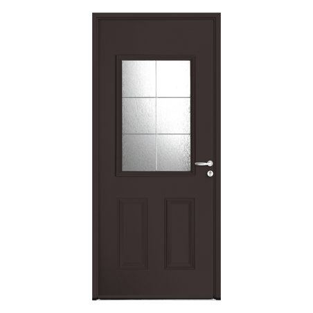 Porte d'entrée ACIER modèle VULCANE dimensions standard L 80 cm x H 215 cm