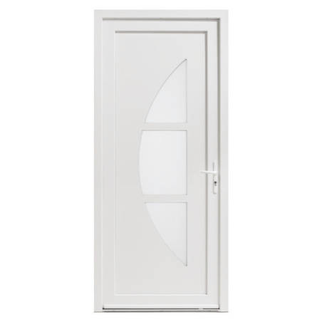 Porte d'entrée tiercée PVC modèle GARIE avec semi fixe