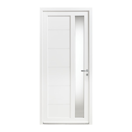 Porte d'entrée tiercée PVC modèle LILY avec semi fixe