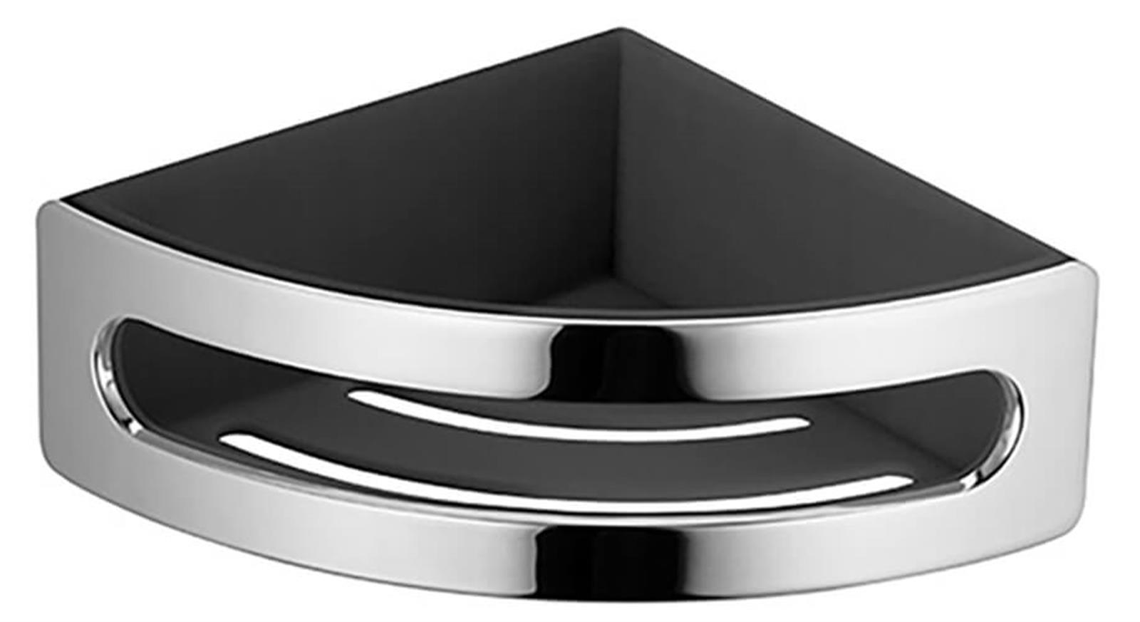 Porte-éponge d'angle ELEGANGE NEW - Finition : Chromé / Anthracite