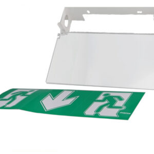 Porte étiquette non sérigraphié saillie mural / plafond pour BAES Zemper
