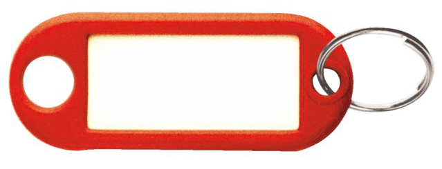 Porte étiquette rouge avec anneau SELECT HARDWARE 420471