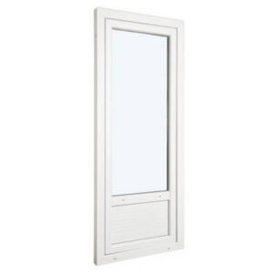 Porte fenêtre PVC 1 vantail ouverture à la française avec soubassement