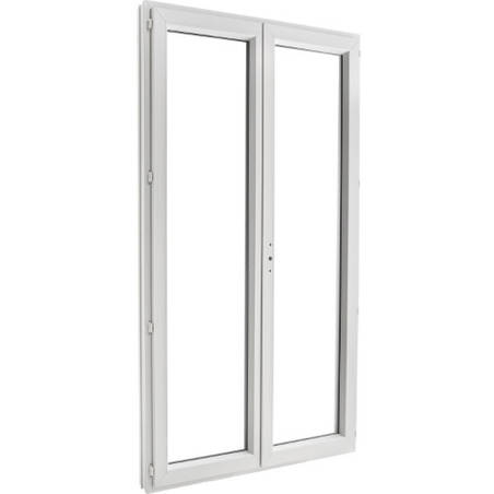 Porte fenêtre PVC EnR 2 vantaux ouverture à la française