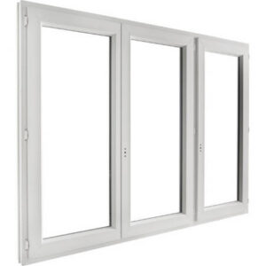 Porte fenêtre PVC 3 vantaux ouverture à la française