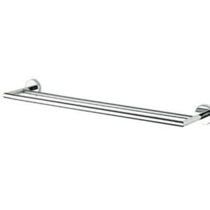 Porte-serviettes double FORUM - Longueur : 66cm - en métal Chromé
