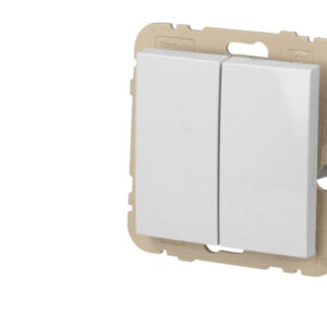 Poussoir + Interrupteur va-et-vient blanc Efapel Logus 90