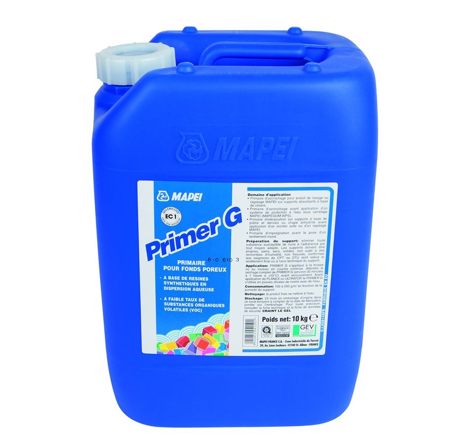 Primaire d'adhérence pour supports poreux PRIMER G - Bidon 25L