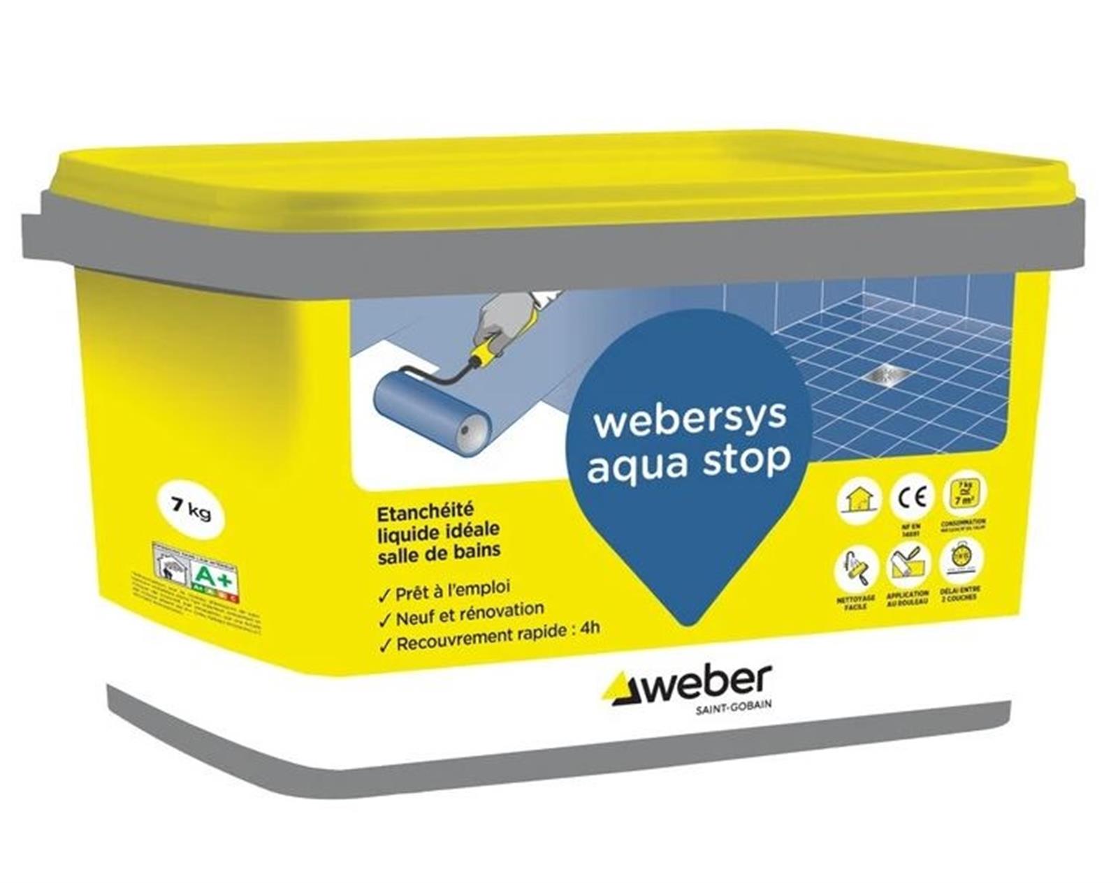 Primaire d'étanchéité sous carrelage WEBERSYS AQUA STOP - seau 15 kg