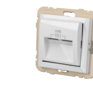 Prise chargeur USB double blanc Efapel Logus 90