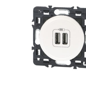 Prise chargeur USB double blanc Legrand Céliane™