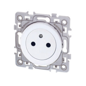 Prise de courant 2P+T 16A affleurante Blanc Eur'Ohm Square