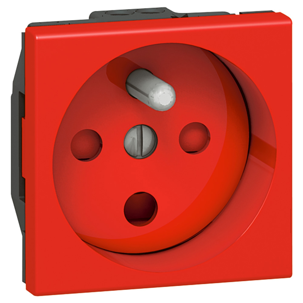 Prise de courant à détrompage MOSAIC 2P+T 2 modules rouge LEGRAND 077114