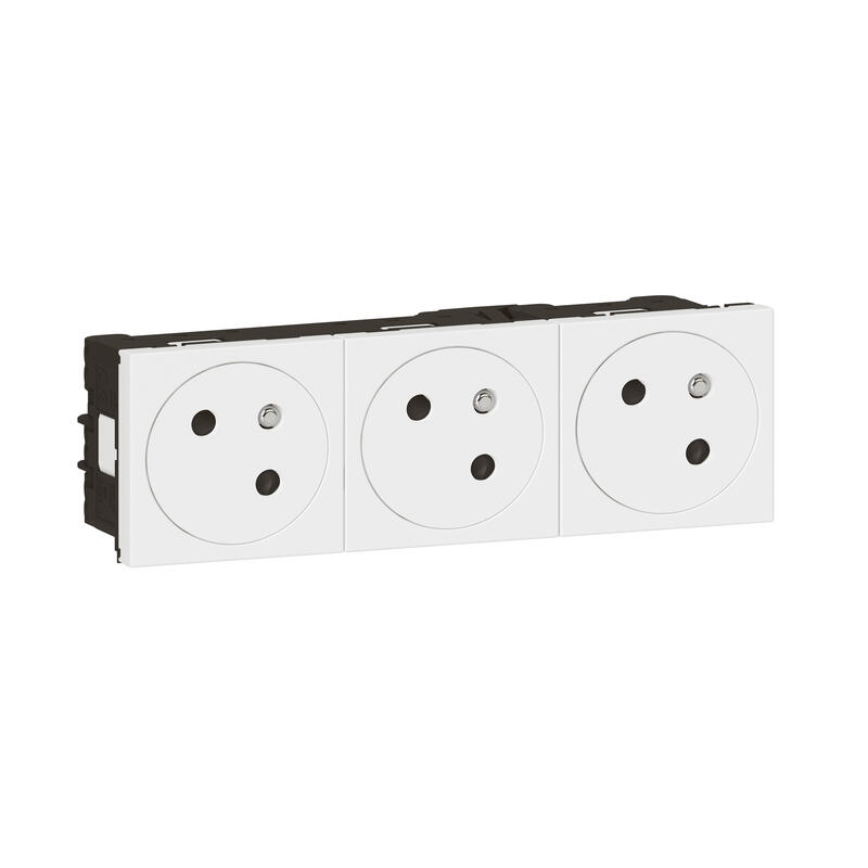 Prise de courant surface 2P+T MOSAIC raccordement latéral 6 modules LEGRAND 077143L