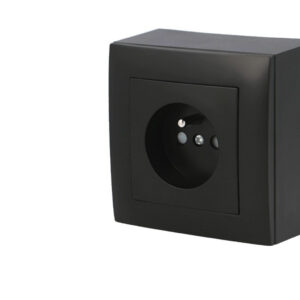 Prise électrique noire Efapel Logus 90