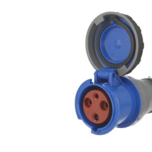 Prise femelle CEE monophasée, 3 x 63A, pour prolongateur IP67