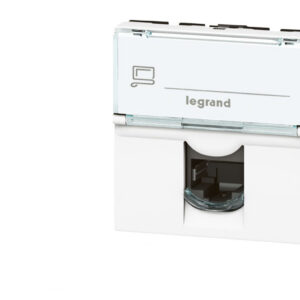 Prise RJ45 cat.6A STP 2 modules Legrand Mosaic composable