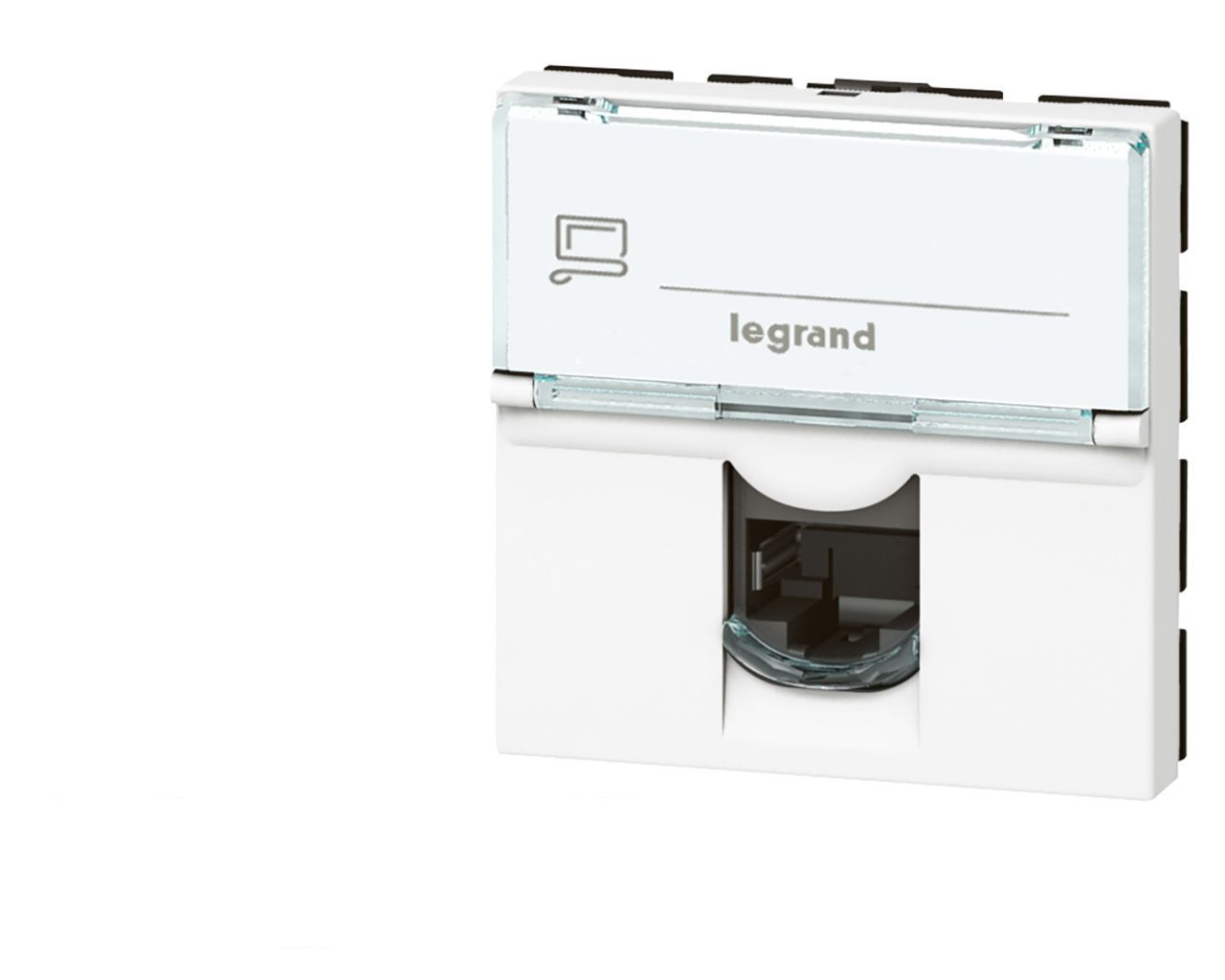 Prise RJ45 cat.6A STP 2 modules Legrand Mosaic composable