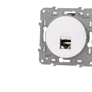 Prise RJ45 grade 3 cat.6 STP blanche Schneider Odace