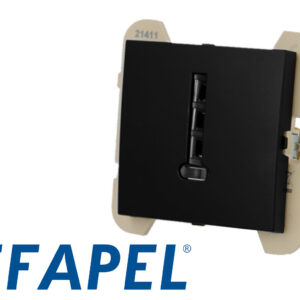 Prise téléphone T8 noire mat Efapel Logus 90
