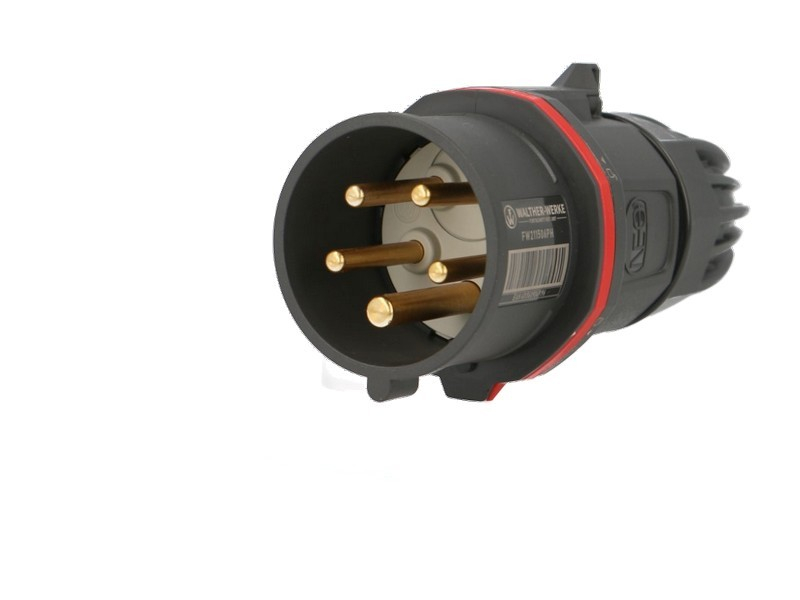 Prise triphasé mâle CEE, 5 x 16A avec inverseur de phases Walther Neo