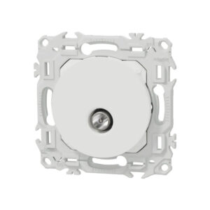 Prise TV coaxiale simple Blanc craie Schneider Odace
