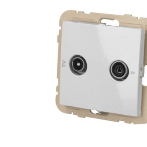 Prise TV + FM blanc Efapel Logus 90