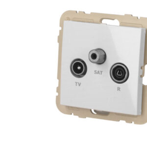 Prise TV + FM + SAT blanc Efapel Logus 90