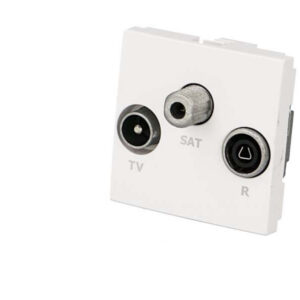 Prise TV + FM + SAT Efapel Quadra & Latina (45x45)