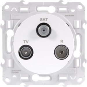 Prise TV / FM / SAT ODACE blanc SCHNEIDER ELECTRIC S526461