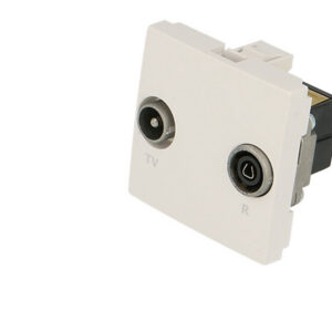 Prise TV + FM type "passage" Efapel Quadra & Latina (45x45)
