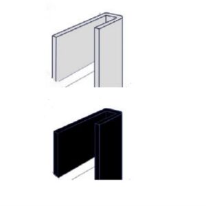 Profilé de bordure en U - Coloris: Aluminium