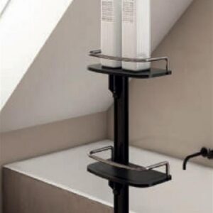 Profilé de douche supports d'accessoires EASY - Coloris noir mat