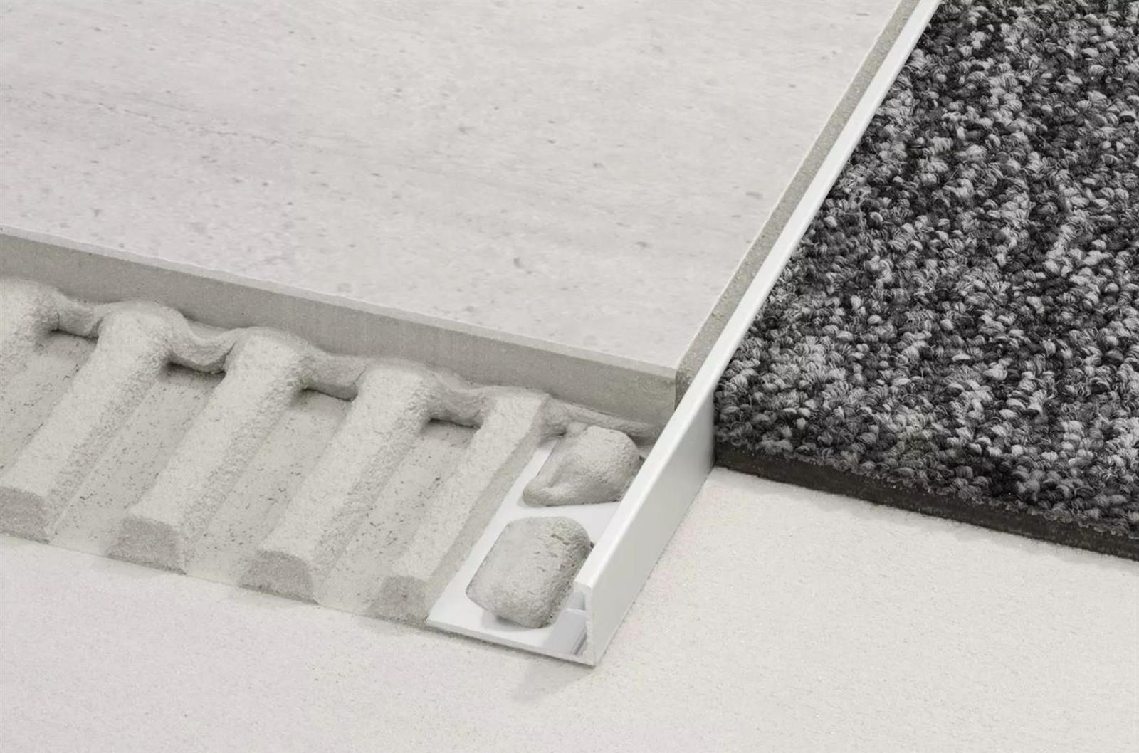Profilé de finition SCHIENE 100 - Aluminium - hauteur: 10mm - longueur: 2,5ML - épaisseur: 3mm