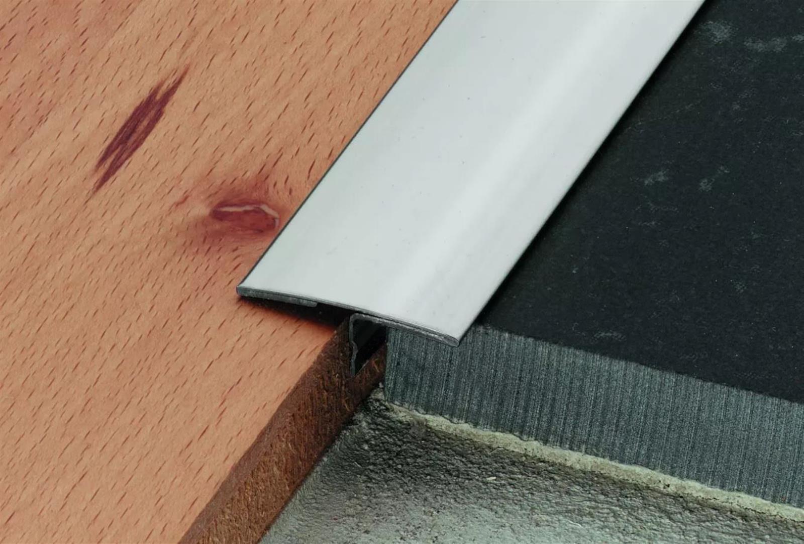Profilé de transition RENO-T14 - Aluminium naturel anodisé mat - largeur 14mm - longueur 2,5ML - épaisseur: 1,3mm