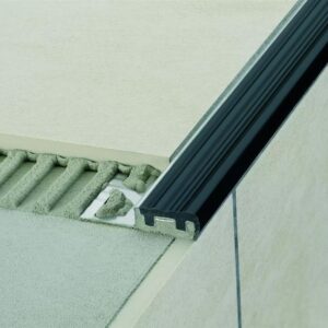 Profilé pour escaliers TREP S - Noisette - Hauteur: 10 mm - Barre de 2,5 m- En aluminium synthétique