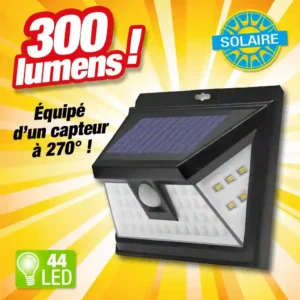 PROJECTEUR DETECTEUR DE MOUVEMENTS à énergie solaire 44 LED
