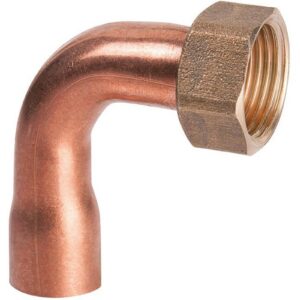 Raccord 2 pièces coudé cuivre à souder-visser - Diamètre : 3/4'' - 18