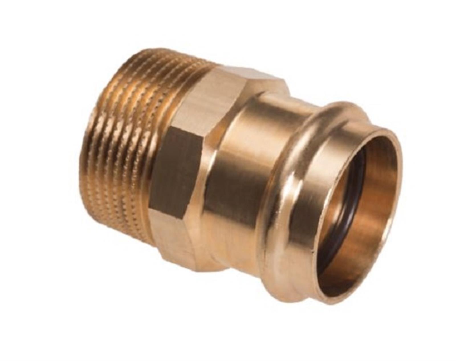 Raccord B-PRESS à sertir et à visser mamelon FM - Diamètre : 22 - 3/4''