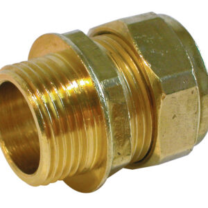 Raccord bicône laiton à visser mâle - Diamètre : 1/2'' - 10