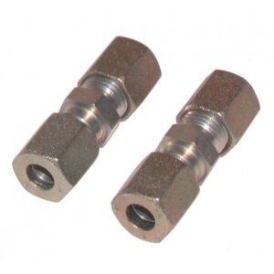 Raccord double Ø8 (2pcs) - Acier - Ø8 (2pcs)
