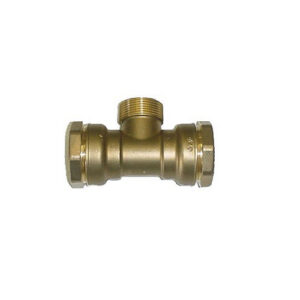 Raccord en T Fileté mâle et taraudé femelle - Diamètre: 20 mm - Sortie: 1/2''M - 3/8''F