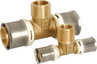 Raccord Té mâle à sertir - Ø 3/4 - 32 mm