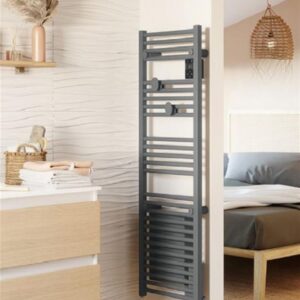 Radiateur sèche-serviettes électrique Riva 5 - Avec soufflerie - 750W+1000W - Dimensions: 1631 x 500 x 134 mm