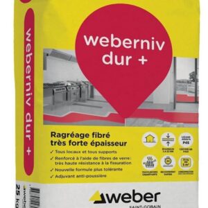 Ragréage fibré WEBERNIV DUR + - sac 25 kg